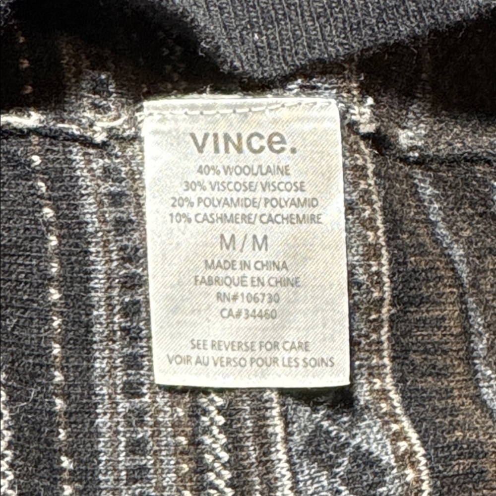 VINCE. Vintage Striped Wool Blend Sweater Men’s size Medium - Picture 6 of 7